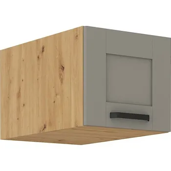 Kuchyňská skříňka Horní skříňka s výklopnými dvířky LAILI - šířka 40 cm, světle šedá / dub artisan