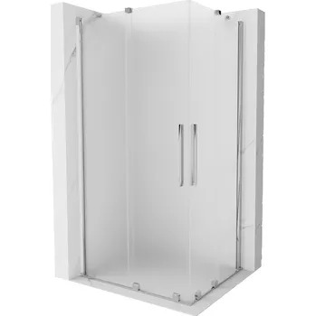 Mexen Velar Duo sprchová kabina posuvná 100 x 90 cm, matné sklo, chrom - 871-100-090-32-01 Sprchové kouty