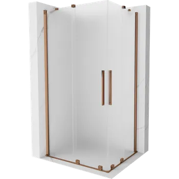 Mexen Velar Duo posuvná sprchová kabina 90 x 80 cm, mat, růžové zlato - 871-090-080-32-60 Sprchové kouty