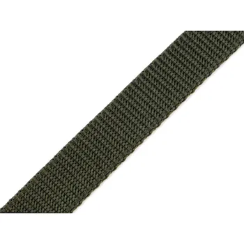 Popruh polypropylenový šíře 20 mm tloušťka 1,8 mm, střední, 4 zelená khaki
