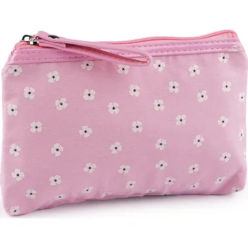 Kosmetická taška Textilní pouzdro pro kosmetiku a drobnosti 14x20 cm, velké, 1 růžová sv.