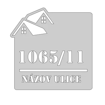 Domovní cedule Domovní číslo, vzor 001, materiál: hliník