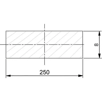 Stavební profil Plochá ocel široká 250×8 mm válcovaná – 6 m