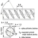 Betonářská ocel Ø 16 mm rovná – 6 m