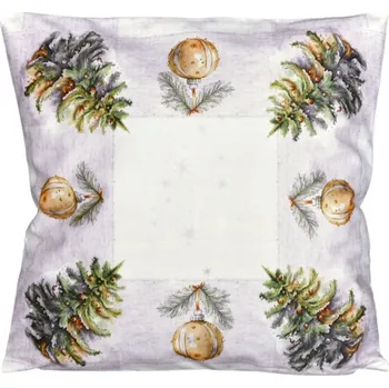 Forbyt Vánoční povlak Stromeček a Baňky CYH5485C 40x40 cm