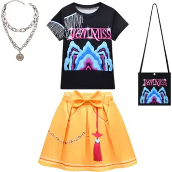 Karnevalový kostým KPop Demon Hunters (Lovkyně démonů) Dívčí cosplay kostým KPop Demon Hunters (Huntrix) - Rumi, Zoey a Mira Varianta: 3272 Set 02 - Mira, Velikost: 110