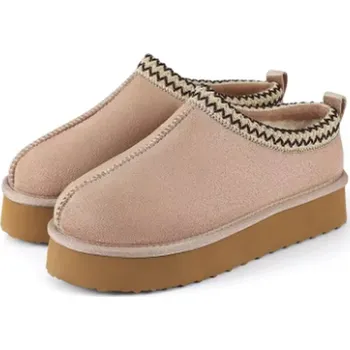 Dámská zimní obuv Dámské zimní domácí boty (bačkory) na vysoké platformě Barva: meruňková, Velikost EUR: 41