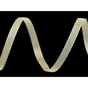 Stuha Monofilová stuha šíře 7 mm, střední, 2 (02) vanilková