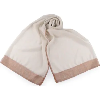 Šála Šátek / šála s lurexem 75x190 cm, velké, 1 krémová nejsvět.