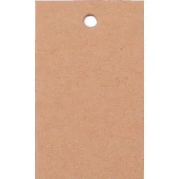 Náramek Papírová visačka / jmenovka 30x50 mm, střední, 2 hnědá přírodní