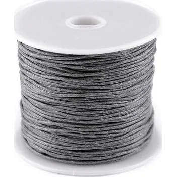 Příze Šňůra bavlněná Ø1 mm voskovaná, malé, 47 šedá střední