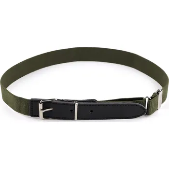 Opasek Dětský pásek pružný šíře 2,5 cm, střední, 3 zelená khaki