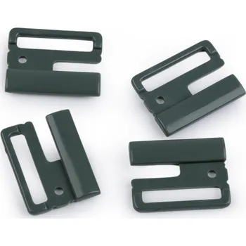 Plavkové zapínání šíře 25 mm plastové, střední, 5 šedozelená