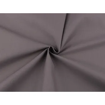 Bavlněná látka / plátno jednobarevné s keprovou vazbou, střední, 6 šedá