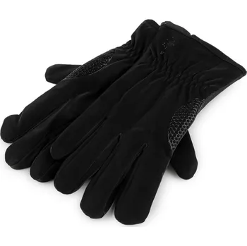 Rukavice Pánské rukavice kombinace šusťák, zateplené, střední, 3 černá