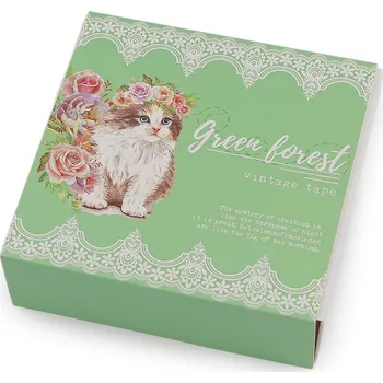 Lepicí páska Washi ozdobná lepicí páska vintage sada, střední, 3 mix květy