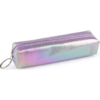 Penál Pouzdro / penál holografický 18x4 cm, střední, 4 fialová nejsvětlejší
