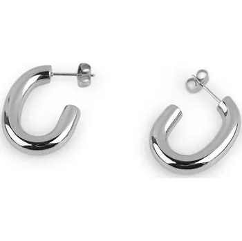 Náramek Náušnice z nerezové oceli, střední, stříbrná