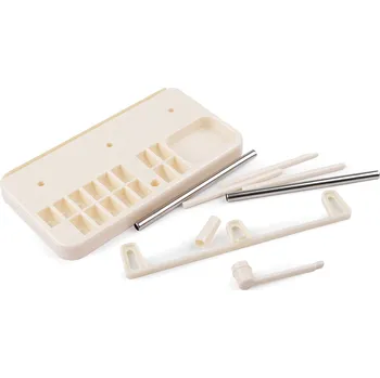 Příslušenství k šicímu stroji Stojan na 3 kóny nití se zásobníkem na cívky, střední, 1 krémová nejsvět.