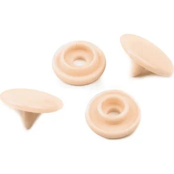 Plastové patentky / stiskací knoflíky mini vel. 16", velké, 12 (B22) krémová světlá