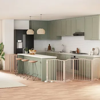 ohrádka pro psa zahrada-XL Zábrana pro psy s dvířky skládací 12 panelů 960 cm topol 3155616