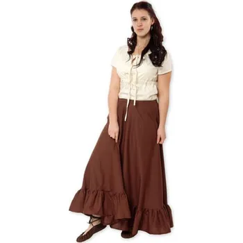 Karnevalový kostým imago Dámská sukně s volánem - hnědá, velikost M