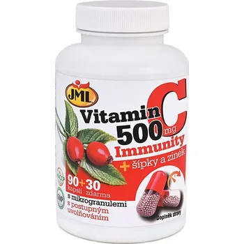 JML Vitamin C 500 Immunity + šípky a zinek počet kusů: 30+10