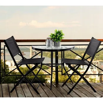 Zahradní sestava Malý zahradní set ARIANA - černý