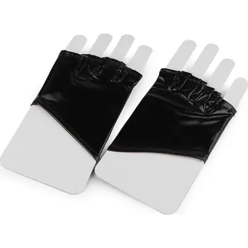 Rukavice Rukavice bezprsté imitace latexu, velké, 2 černá