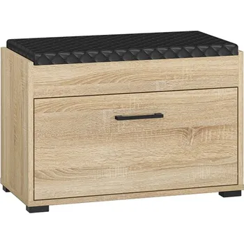 Botník Úzký sedací botník s dvířky RUAN - světlý dub sonoma