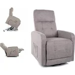 Elektrické relaxační křeslo pro seniory se zvedacím mechanismem - Šedá