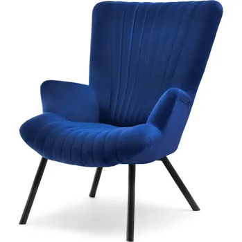Křeslo Čalouněné křeslo JARNO - tmavě modré / černé