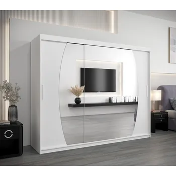 Šatní skříň Šatní skříň NATALIE - šířka 250 cm, bílá