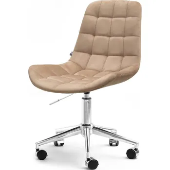 Otočná židle EDINA - béžová / chrom