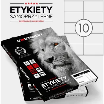 Samolepící etiketa Samolepicí etikety Emerson A4 105x57 mm bílé, 100 kusů