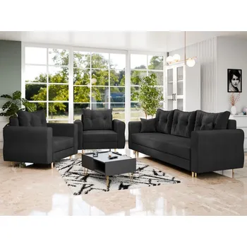 Sedací souprava Sedací souprava 3+1+1 EXETER - černá