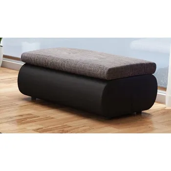 Taburet Taburet EPLATO - černá ekokůže / šedý