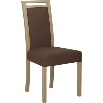 Jídelní židle Čalouněná židle do jídelny ENELI 5 - dub sonoma / hnědá 2