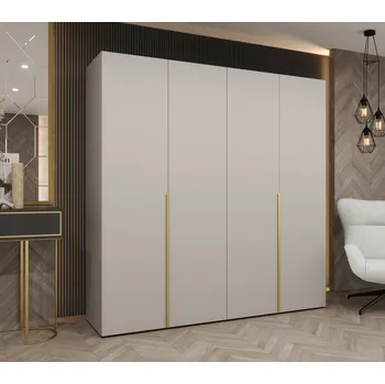 Šatní skříň Šatní skříň 200 cm BETULA - kašmírová / zlatá