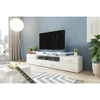 Televizní stolek Televizní stolek SOBRAL - bílý / lesklý bílý