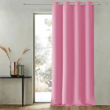 Obraz Závěs Růžový Matný Hladký Dekorační Závěs do Obýváku 145x250P