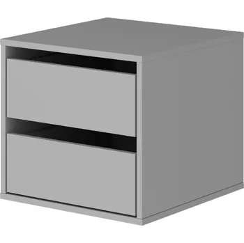 Šatní skříň Set 2 šuplíků do skříně 203 a 250 cm SIMEN - šedý