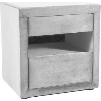 Noční stolek Čalouněný noční stolek STELLEN - světle šedý