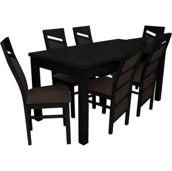 Jídelní stůl Jídelní set MOVILE 20 - wenge / tmavý hnědý 1