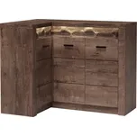 Rohová komoda CHALAPATA - jasan tmavý, levý roh