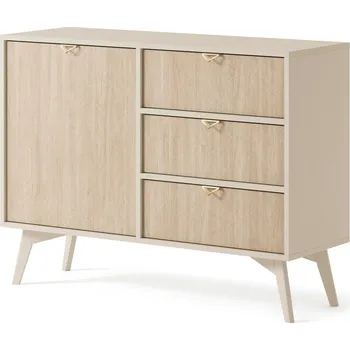 Komoda Kombinovaná komoda MEDEA - pískově béžová / jedle