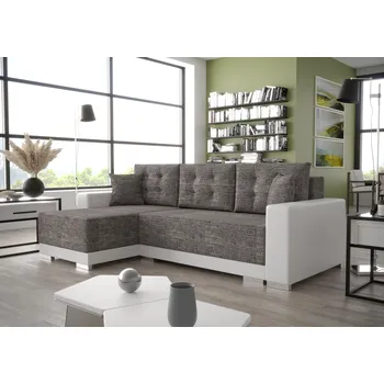 Sedací souprava Rozkládací sedací souprava TAHANI - šedá / bílá