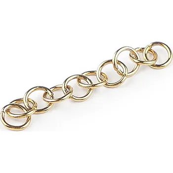 Materiál na výrobu šperku Kroužek spojovací uzavřený do řetízku Ø3; 4; 5 mm z nerezové oceli, střední, 2 (Ø4 mm) zlatá