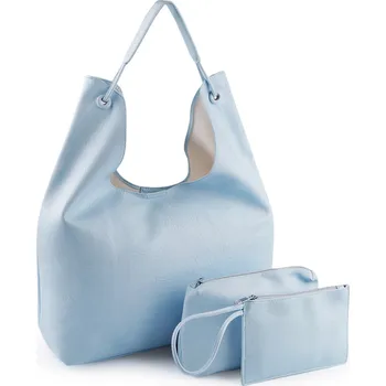 Kabelka Velká kabelka 3v1 45x28 cm, střední, 3 modrá světlá