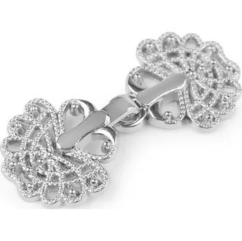 Ozdobné filigránové zapínání, střední, 2 nikl